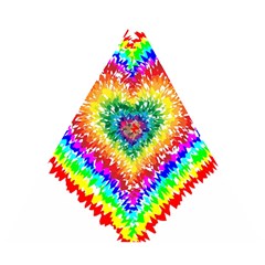 Tie Dye Heart Colorful Prismatic Wooden Puzzle Triangle