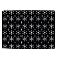 Snowflakes Background Pattern Cosmetic Bag (xxl)
