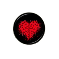 Heart Brain Mind Psychology Doubt Hat Clip Ball Marker (4 Pack) by Sapixe