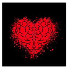 Heart Brain Mind Psychology Doubt Large Satin Scarf (square) by Sapixe