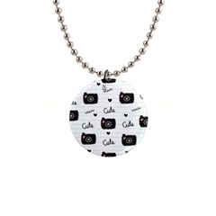 Cute Cameras Doodles Hand Drawn 1  Button Necklace by Sapixe