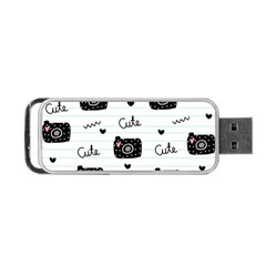 Cute Cameras Doodles Hand Drawn Portable Usb Flash (one Side)