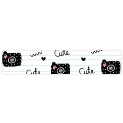 Cute Cameras Doodles Hand Drawn Small Flano Scarf