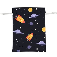 Cosmos Rockets Spaceships Ufos  Lightweight Drawstring Pouch (xl) by Sapixe