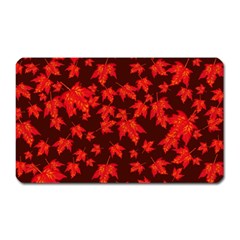 Red Oak And Maple Leaves Magnet (Rectangular)