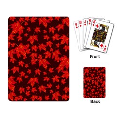 Red Oak And Maple Leaves Playing Cards Single Design (Rectangle)