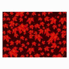 Red Oak And Maple Leaves Large Glasses Cloth (2 Sides)