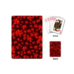 Red Oak And Maple Leaves Playing Cards Single Design (Mini)