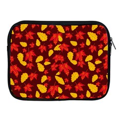 Autumn Pattern,oak And Maple On Burgundy Apple Ipad 2/3/4 Zipper Cases by Daria3107