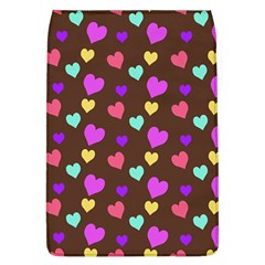 Colorfull Hearts On Choclate Removable Flap Cover (l) by Daria3107