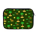 Turtle And Palm On Green Pattern Apple MacBook Pro 17  Zipper Case Front