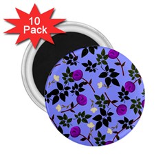 Purple Flower On Lilac 2 25  Magnets (10 Pack)  by Daria3107