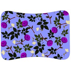 Purple Flower On Lilac Velour Seat Head Rest Cushion by Daria3107