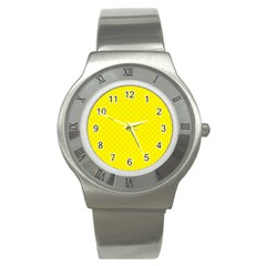 Soft Pattern Yellow Stainless Steel Watch by PatternFactory