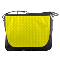 Soft Pattern Yellow Messenger Bag by PatternFactory