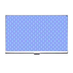 Soft Pattern Blue Business Card Holder by PatternFactory