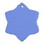 Soft Pattern Blue Snowflake Ornament (Two Sides) Front