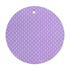 Soft Pattern Lilac Round Ornament (two Sides) by PatternFactory