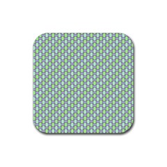 Soft Pattern Aqua Rubber Coaster (square)  by PatternFactory