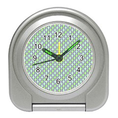 Soft Pattern Aqua Travel Alarm Clock by PatternFactory