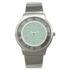 Soft Pattern Aqua Stainless Steel Watch by PatternFactory