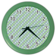 Soft Pattern Aqua Color Wall Clock by PatternFactory