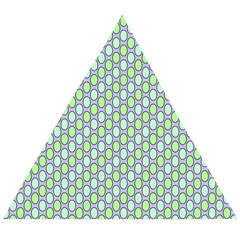 Soft Pattern Aqua Wooden Puzzle Triangle by PatternFactory