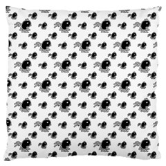 Sketchy Style Black Birds Motif Pattern Standard Flano Cushion Case (two Sides) by dflcprintsclothing
