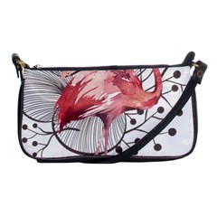 Watercolor Flamingo Shoulder Clutch Bag by webstylecreations