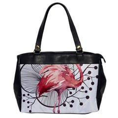 Watercolor Flamingo Oversize Office Handbag by webstylecreations