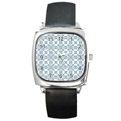 Arabic Vector Seamless Pattern Square Metal Watch by webstylecreations