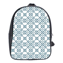 Arabic Vector Seamless Pattern School Bag (xl) by webstylecreations