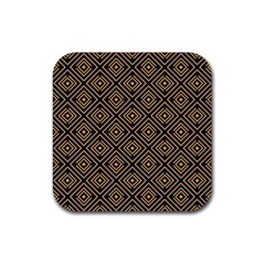 Art Deco Vector Pattern Rubber Coaster (square)  by webstylecreations