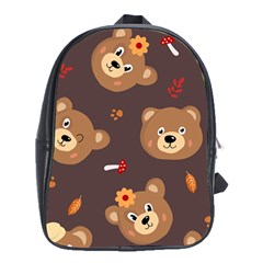 Bears-vector-free-seamless-pattern1 School Bag (xl) by webstylecreations