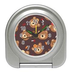 Bears-vector-free-seamless-pattern1 Travel Alarm Clock by webstylecreations