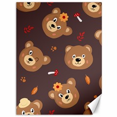 Bears-vector-free-seamless-pattern1 Canvas 36  X 48  by webstylecreations