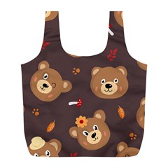 Bears-vector-free-seamless-pattern1 Full Print Recycle Bag (l) by webstylecreations