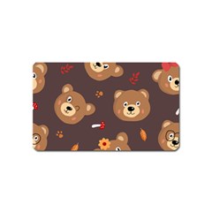 Bears-vector-free-seamless-pattern1 Magnet (name Card) by webstylecreations
