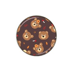 Bears-vector-free-seamless-pattern1 Hat Clip Ball Marker by webstylecreations