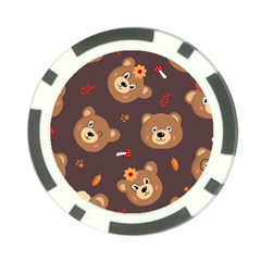 Bears-vector-free-seamless-pattern1 Poker Chip Card Guard by webstylecreations