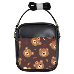 Bears-vector-free-seamless-pattern1 Girls Sling Bag by webstylecreations