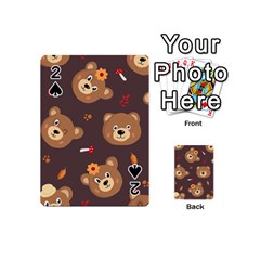 Bears-vector-free-seamless-pattern1 Playing Cards 54 Designs (mini) by webstylecreations