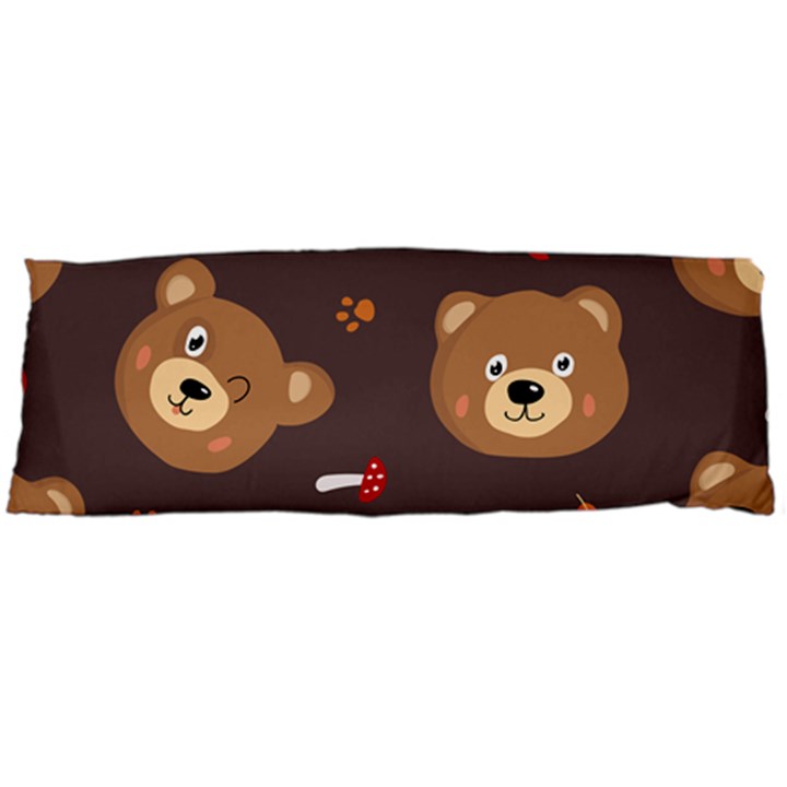 Bears-vector-free-seamless-pattern1 Body Pillow Case (Dakimakura)