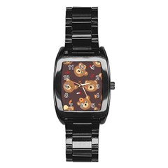 Bears-vector-free-seamless-pattern1 Stainless Steel Barrel Watch by webstylecreations