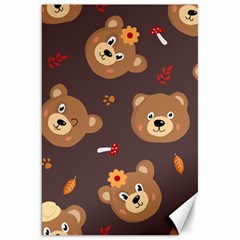 Bears-vector-free-seamless-pattern1 Canvas 20  X 30 