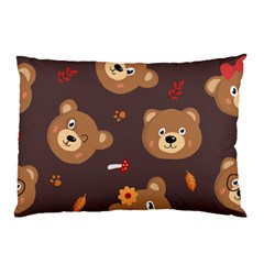 Bears-vector-free-seamless-pattern1 Pillow Case (two Sides) by webstylecreations