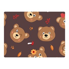 Bears-vector-free-seamless-pattern1 Double Sided Flano Blanket (mini)  by webstylecreations