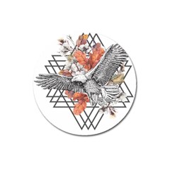 Boho Eagle  Magnet 3  (round) by webstylecreations