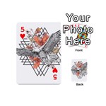 Boho Eagle  Playing Cards 54 Designs (Mini) Front - Heart5