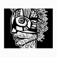 Cyber Punk Portrait Poster Illustration Small Glasses Cloth (2 Sides) by dflcprintsclothing